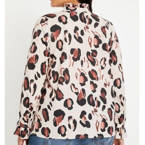 Button Down Shirt with Ruffle Neck - Picture 2 of 6